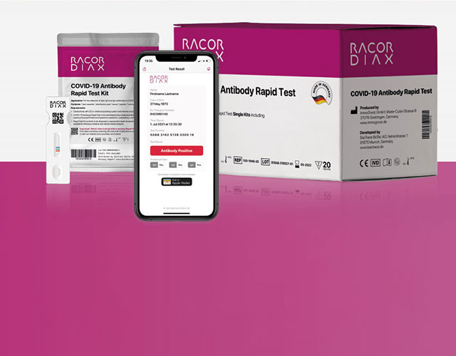 RACORDIAX is a product of BacTrace BioTec AGRACORDIAXThe digital, fast and accurate method to detect COVID-19 antibodies.